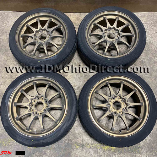 JDM VOLK Racing Bronze CE28N 16 Inch Wheels and Tires 
